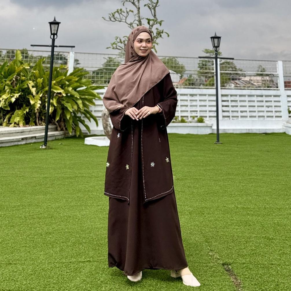 Viral  Abaya Melisa Series Bahan Sabrina Anti Uv Gamis Daily Simple Syari Busui Friendly