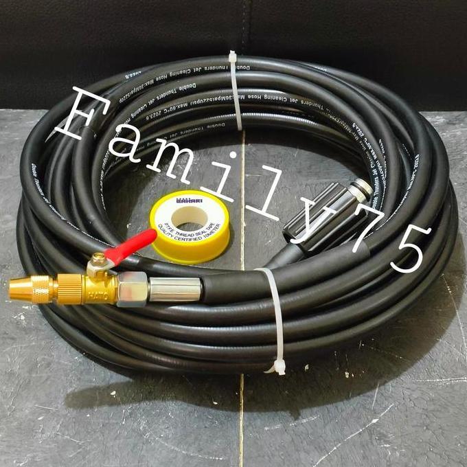 Paket selang steam jet cleaner 5-25m + Nozel Lurus cuci AC Nozzle TERBAIK