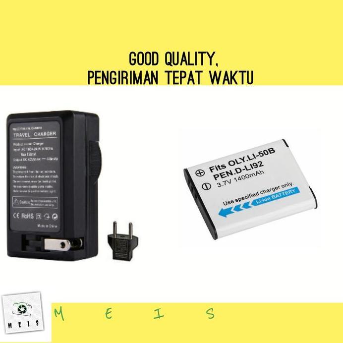 Charger & Baterai Ricoh WG1 WG3 WG2 WG10 WG70 WG80 Casan Battery