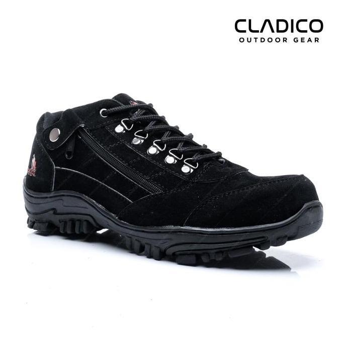 NEW Lion Low Cladico Sepatu Safety Boot Pendek Ujung Besi Bahan Suede Premium Dengan Resleting Kerja