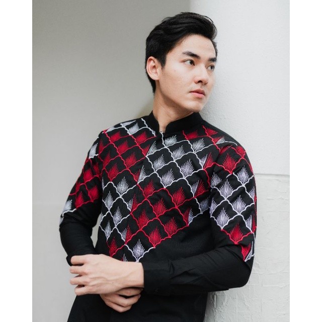 Kemeja Bordir Pria Nuc.Id Aydin 01 (Hitam)