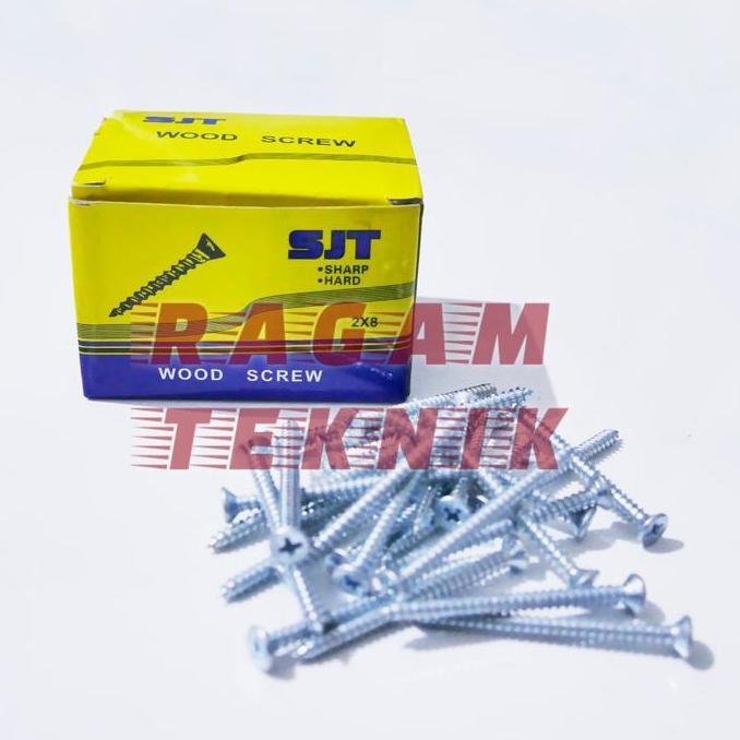 Nutbolt- Skrup Sjt 2" X 8 Mm Sekrup 5 Cm Philip Kayu Screw Shard Hard Tajam Dus
