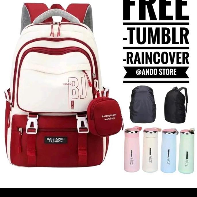 BELANJA SEKARANG Tas Ransel Anak Sekolah Elegan Model Terkini Anti Air Multifungsi - LQ{COD} - Fashi