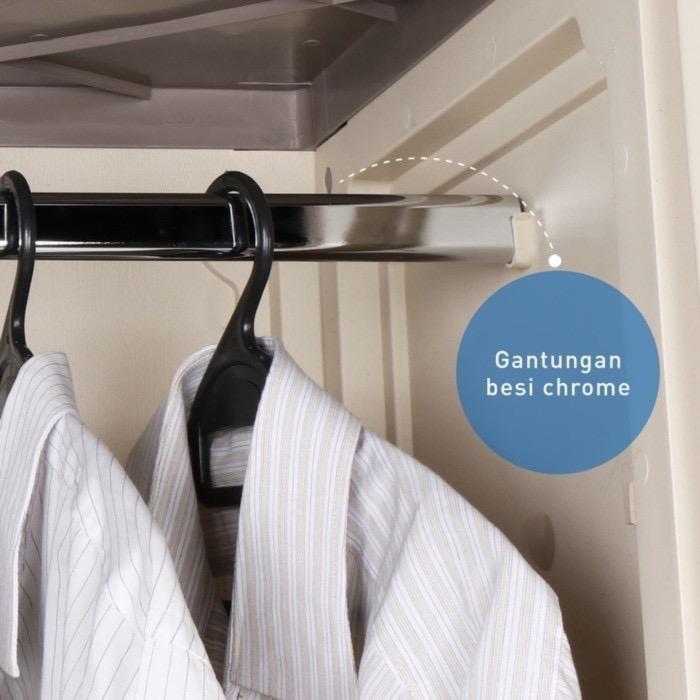 Lemari Plastik 2 pintu Gantung Baju Gamis Lemari Olymplast OMC ST 1