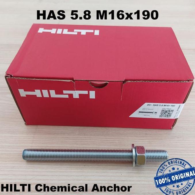 Nutbolt- Angkur Hilti Has 5.8 M16X190 Chemical Angkur