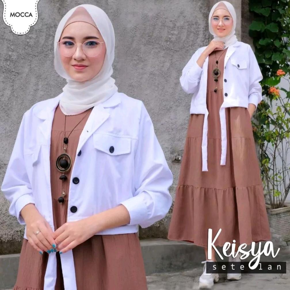 Disc Baju Gamis Remaja/Baju Lebaran Wanita/Baju Muslim Wanita/Dress Rompi/Baju Lebaran Wanita 2025 K