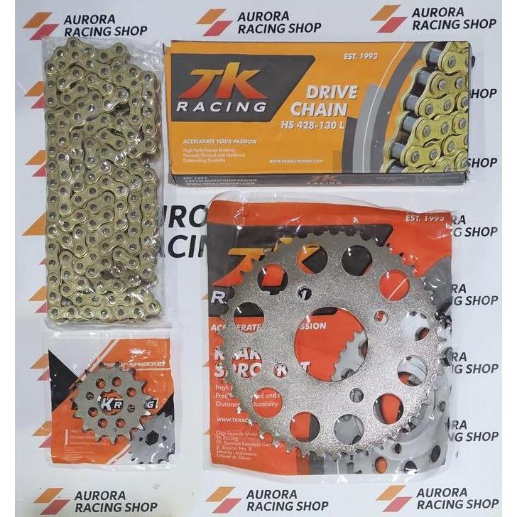 Gear Set TK 428 Honda Tiger & Rantai TK 428 HS Gold