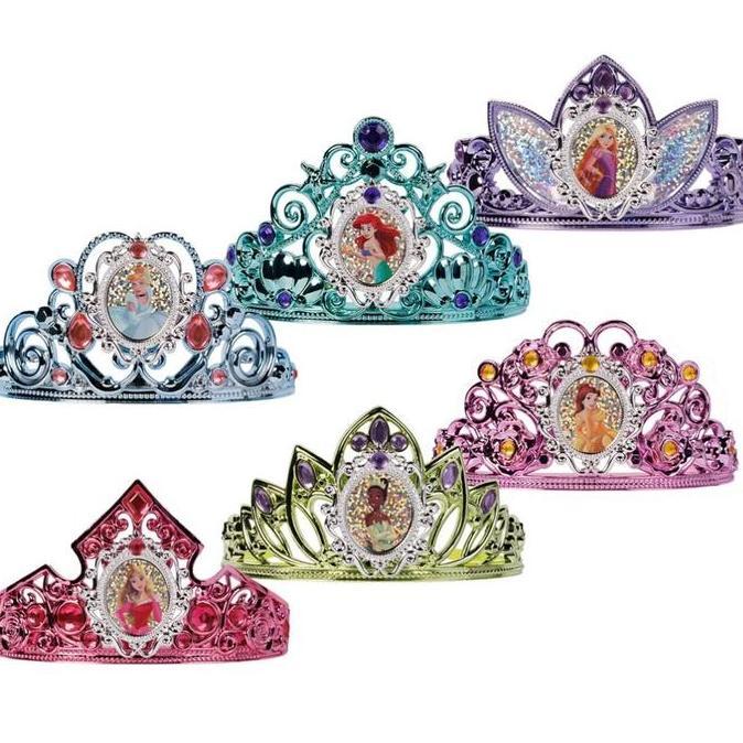 Mahkota Tiara Princess Belle Aurora Ariel Rapunzel Bando Anak Disney