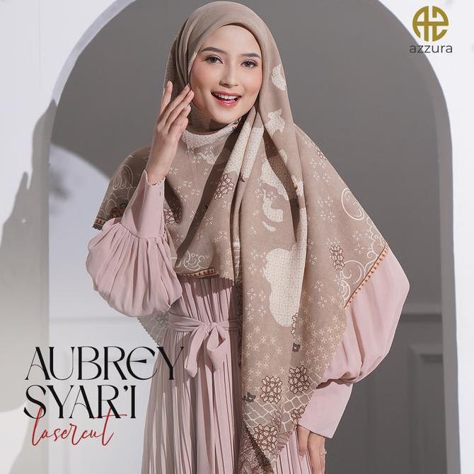 Promo New Aubrey 6 - [Syari Jumbo] 130 x 130 Azzura Scarf (Scarf Segi Empat Serat Perancis Premium W