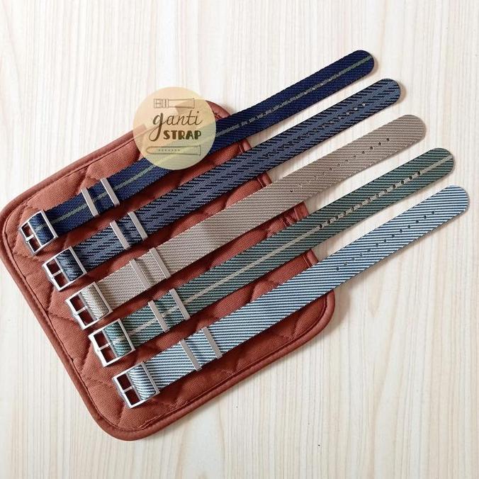 Woven Nato Strap / Twill Nylon Strap Tudor Style Silver Buckle