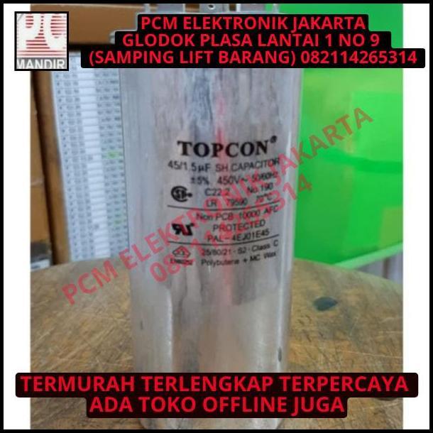 TERBARU KAPASITOR CAPAFITOR AC 40+15 UF 450 VAC TOPCON 40UF+15UF 450V 400V 
