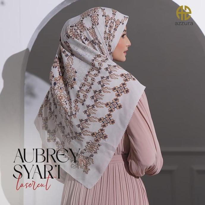 Promo New Aubrey 4 - [Syari Jumbo] 130 x 130 Azzura Scarf (Scarf Segi Empat Serat Perancis Premium W