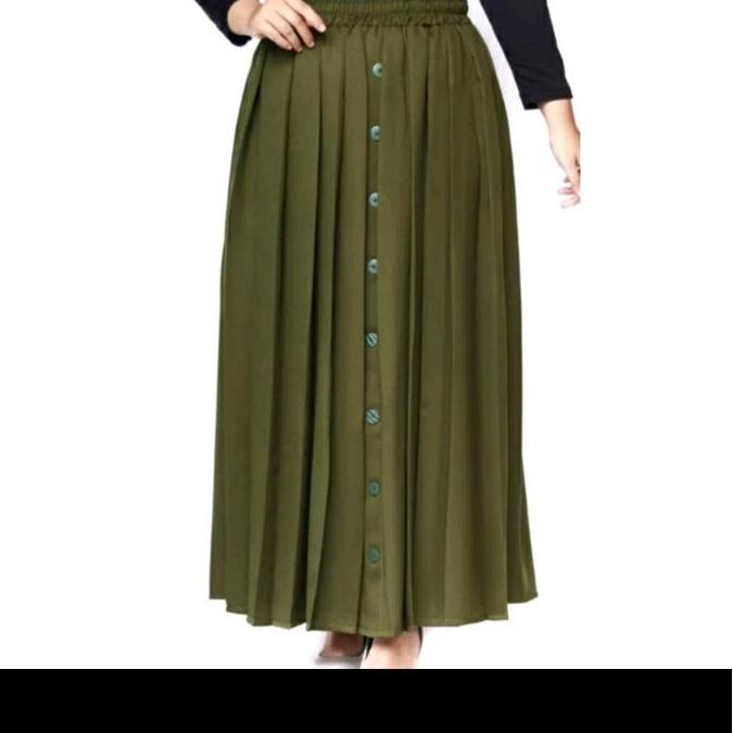 STYLE FASHION Rok rempel ank usia 3-17 Tahun/rok plisket kancing depan/rok buka payung/rok remaja/ro