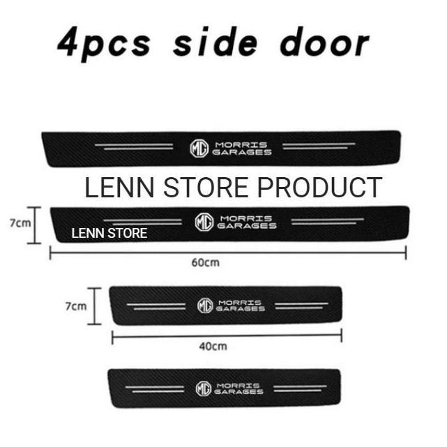 4Pcs Stiker Sill Plate Pelindung Pintu Mobil MG HS 2023 2024 2025