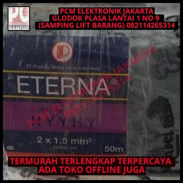 DISKON KABEL ETERNA LISTRIK SERABUT 2X1.5MM HITAM 