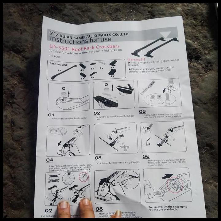 GRATIS ONGKIR CROSS BAR KAKI ROOF RACK BAGASI ATAS MOBIL AVANZA /  XENIA 2004- 2021 MEREK PLATINUM 2