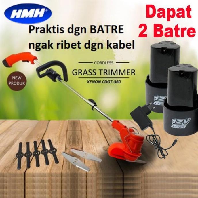 Xenon CDGT360 Potong rumput berdiri batre cordless 12V