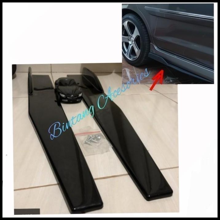 TERBARU WINGLET SAMPING VARIASI SAMPING BAWAH MOBIL LUXIO HITAM GLOSY