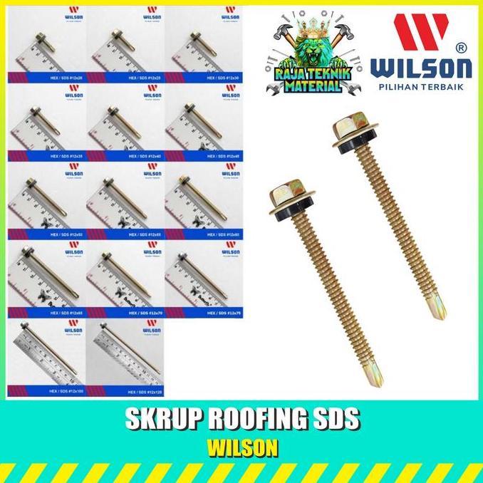 Murah [1 Box] Lengkap Sekrup Roofing Wilson - Baut Sekrup Baja Ringan Screw / Ruping Skrup Sds #12X2