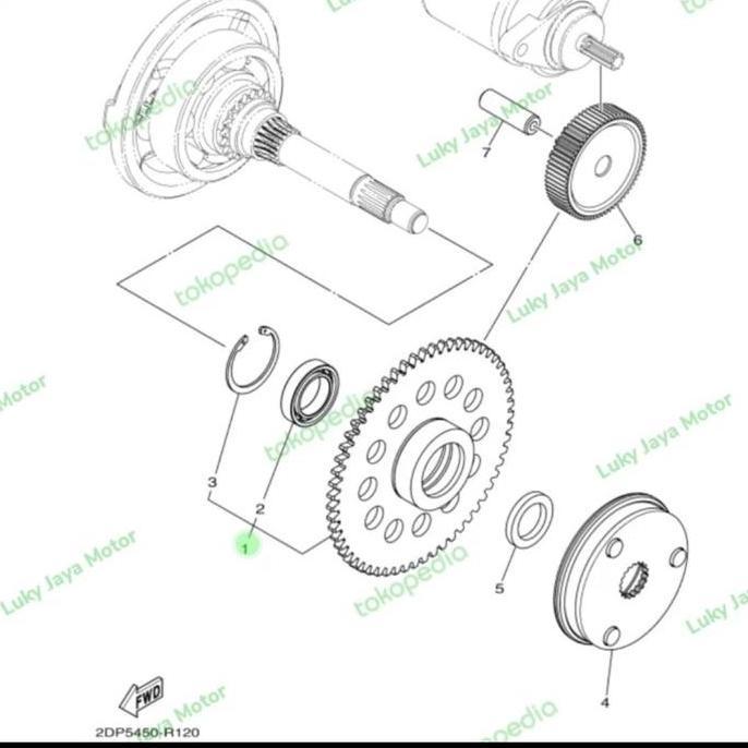 Sale Gear Gigi Stater One Way Nmax Lama Yamaha 2Dp-E5520-10 (=00)