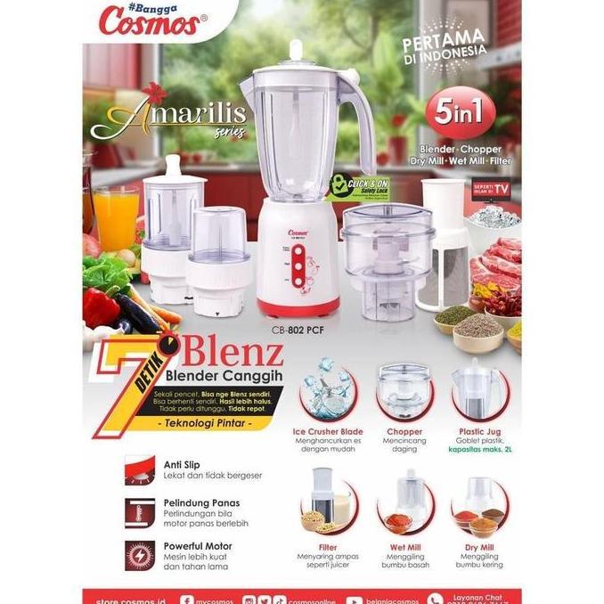 Grosir Cosmos Blender 1.2 L - Cb-802 Cb802 Cb 802 Blenz Blender Pintar