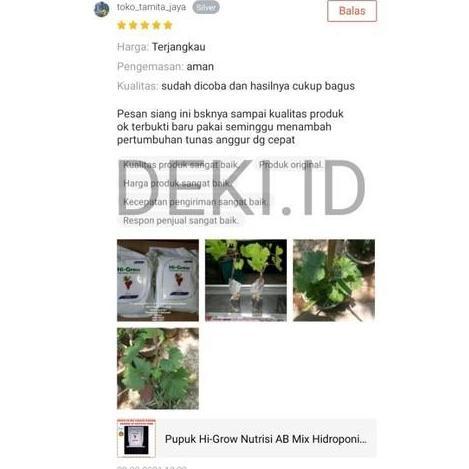 Pupuk Hi-Grow AB Mix Buah Anggur HiGrow By Raffatih Farm