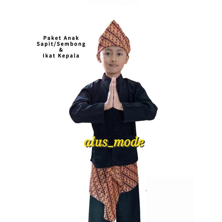 Set sapit urang instan dan ikat kepala set sapit sapit urang dan Blangkon sembong sapit urang instan