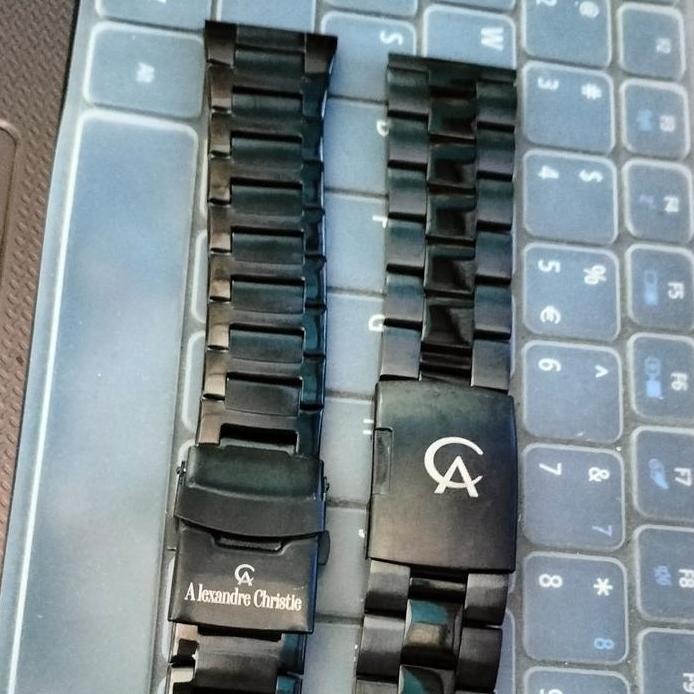 Strap Rantai Jam Tangan Alexander Christie AC Ukuran 24 Model Rata