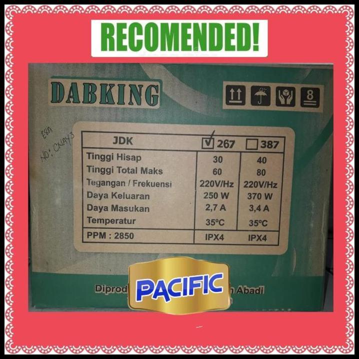 BEST DEAL POMPA JETPUMP 30 METER 250W MDL NATIONAL GOLD 255 A SUMUR DALAM HONORA