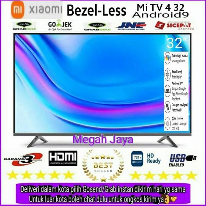 Murah Xiaomi Mi Tv 4 32" Bezel-Less Smart Tv - Android Tv Google Assistant