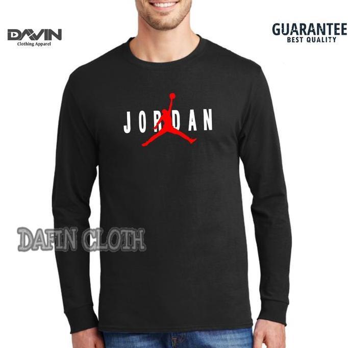 Kaos Pria Baju Tshirt Lengan Panjang Jordan Basket