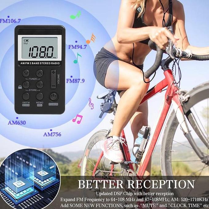 Murah Radio Mini Portable International 2 Band Fm - Am Speaker Radio Stereo Baterai Atau Listrik