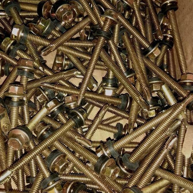 Promo Skrup Roofing 6 Cm - Skrup Spandeck M5 X 60 - Paku Roofing Spandeck