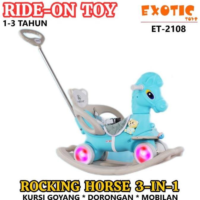 Kuda Goyang Mainan Anak Exotic ET2108 Sabuk Pengaman Rocking Horse