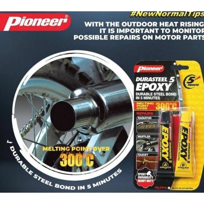 Lem Mesin Tahan Panas 300C Durasteel Epoxy Lem Knalpot Radiator Besi