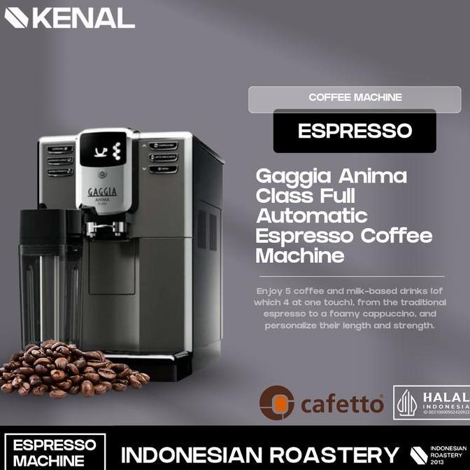 Gaggia Anima Class Full Automatic Espresso Coffee Machine Mesin Stainless