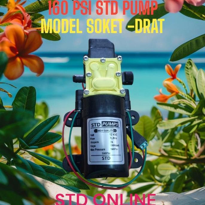 Teruss- Dinamu Pompa Dc 160 Psi 12V ( Model Soket - Drat) Pompa Dc - Pompa Sprayer Aki 12V 160 Psi
