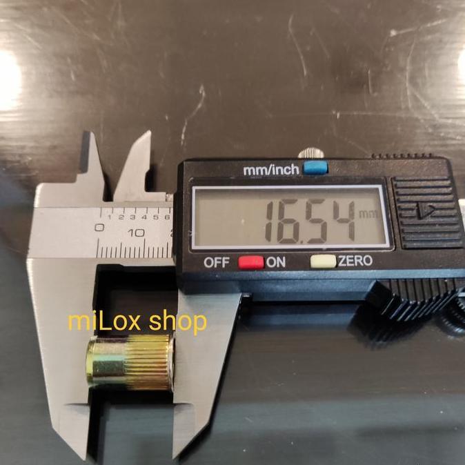 Gasss- Rivet Nut M8 Besi Kuning Bibir Tipis Isi 100 Pcs