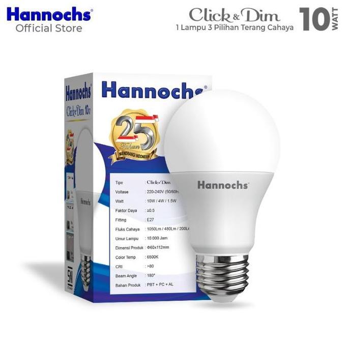 Raito- Lampu Led Hannochs Click & Dim 10W 10 Watt Klik And Dimmer
