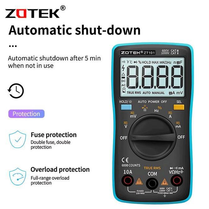 AVOMETER DIGITAL ZOTEK ZT101 / MULTITESTER DIGITAL ZOTEK ZT 101