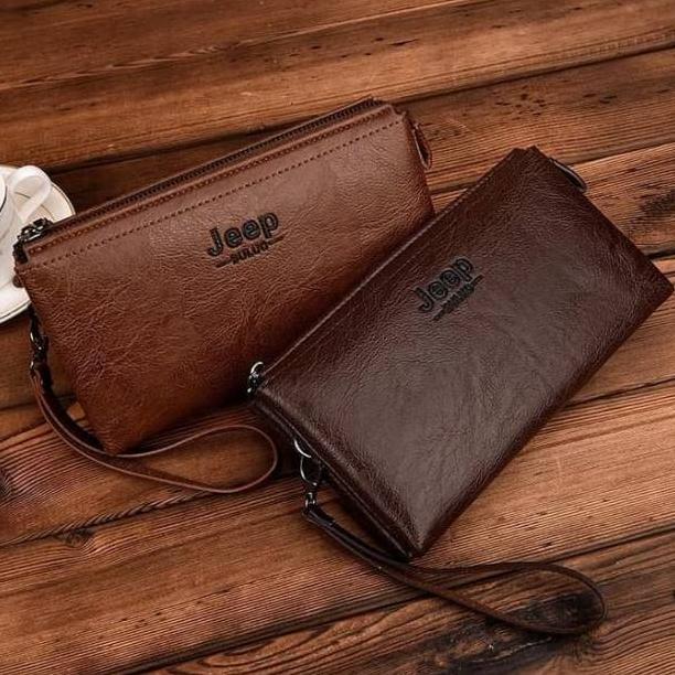 sale dompet kulit clutch pria wanita Jeep original impor pu leather fashion tas clutch pria premium