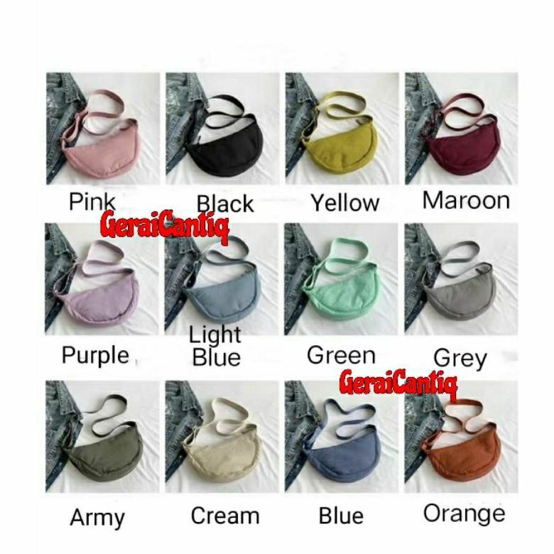 BIG PROMO Tas Bahu Mini Selempang Ala Uniqlo Waist Sling Bag Half Moon