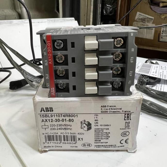 Kontaktor Abb Ax12-30-01 Baru Original Premium