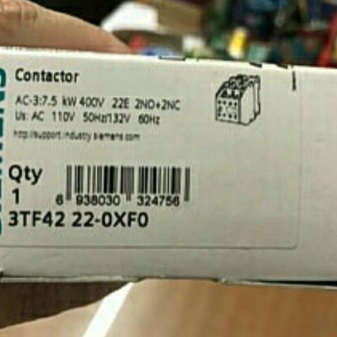Contactor / Kontaktor Tipe 3Tf42-22 110V Merk Siemens Restock