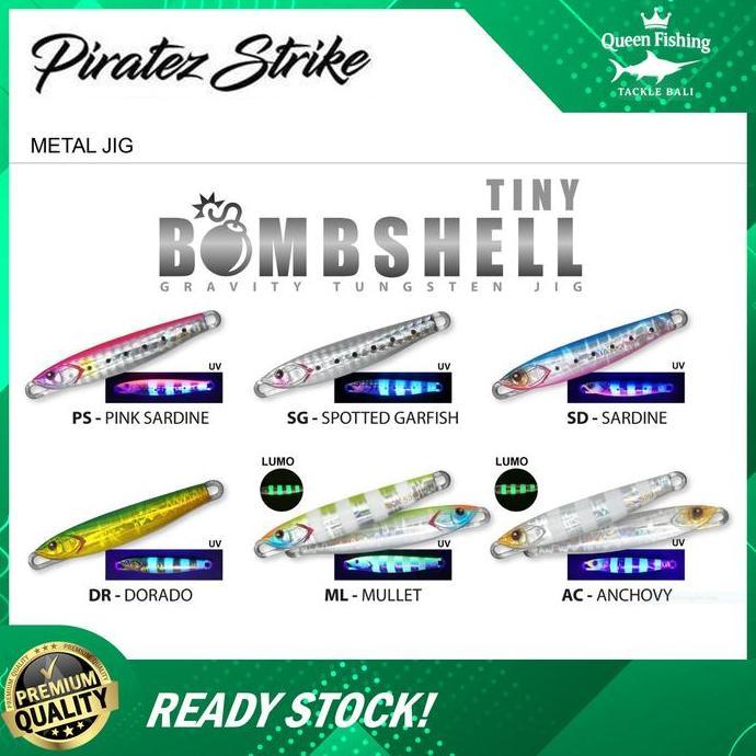 JIG TUNGSTEN TINY BOMBSHELL Piratez Strike - Metal JIG FISHING LURE