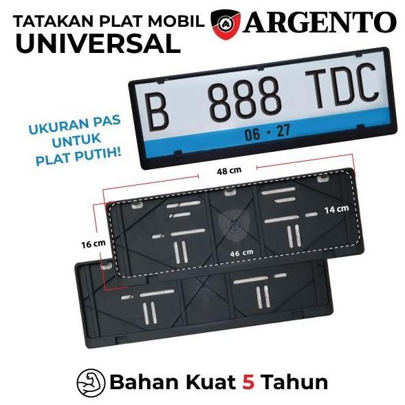 ARGENTO Tatakan Dudukan Plat Nomor Mobil OEM Honda Jazz HRV CRV Turbo WRV Odyssey Accord Prestige Ma
