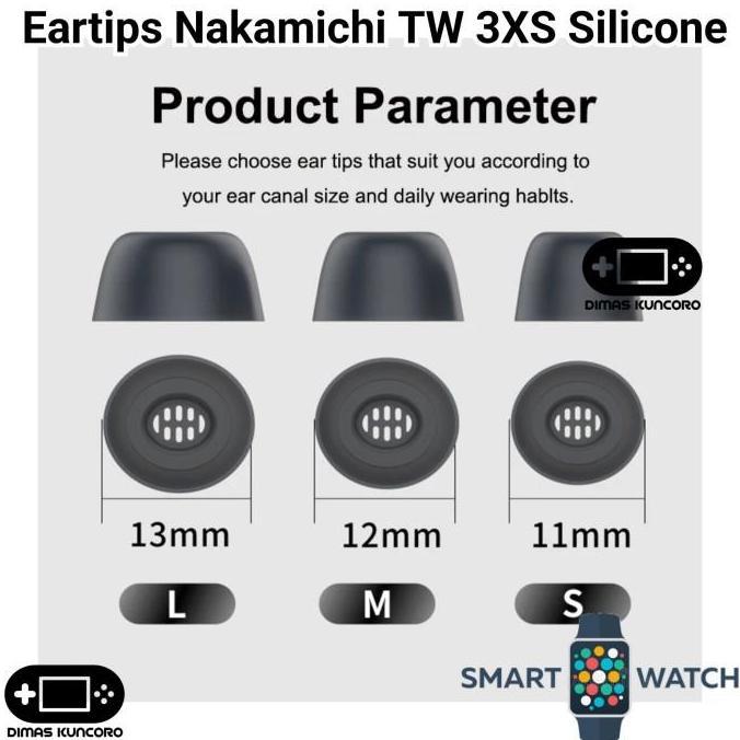 TERBARU|TERMURAH|BARU|PREMIUM|ORIGINAL|GARANSI|DISKON|PROMO EARTIPS NAKAMICHI TW 3XS EARTIP SILICON 