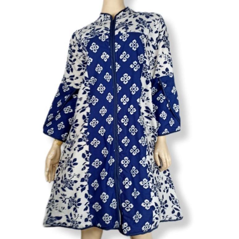 Bergaransi Elzaeda Tunik Batik Jumbo Ld 110, 120, 130, 140, 150Cm Busui Resleting Depan