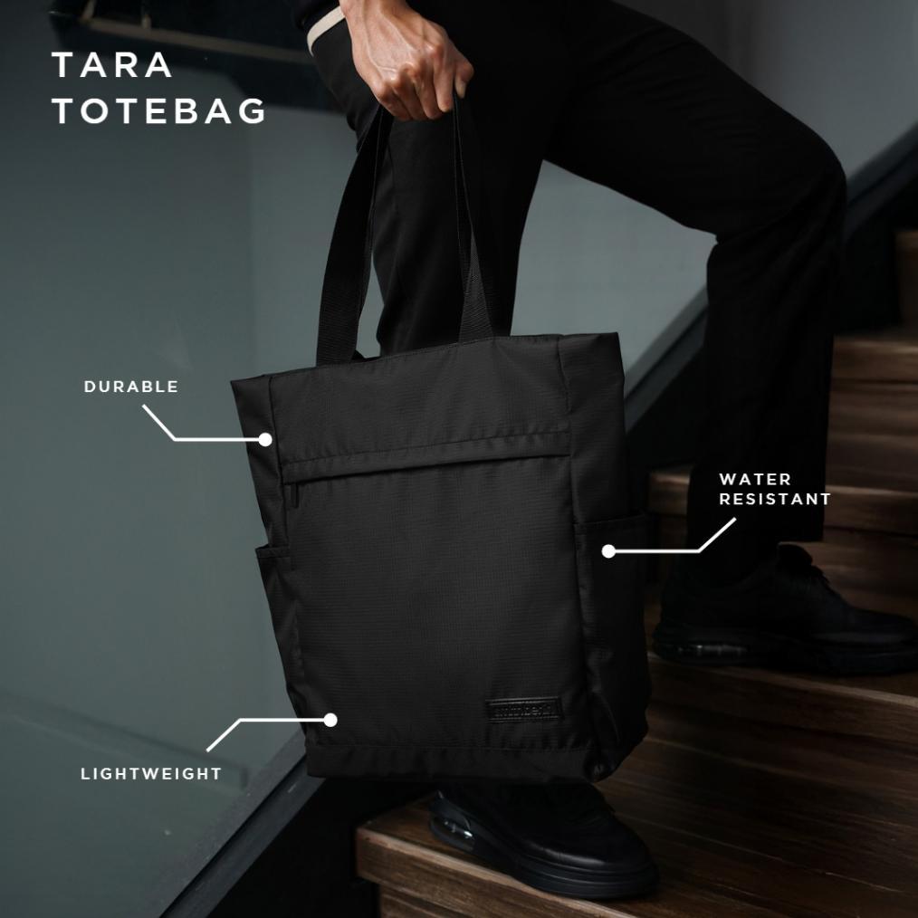 NEW Smith Berlin Tas Tote Bag Pria Tara Polyester Premium Water Resistant Resleting Muat Laptop 14in