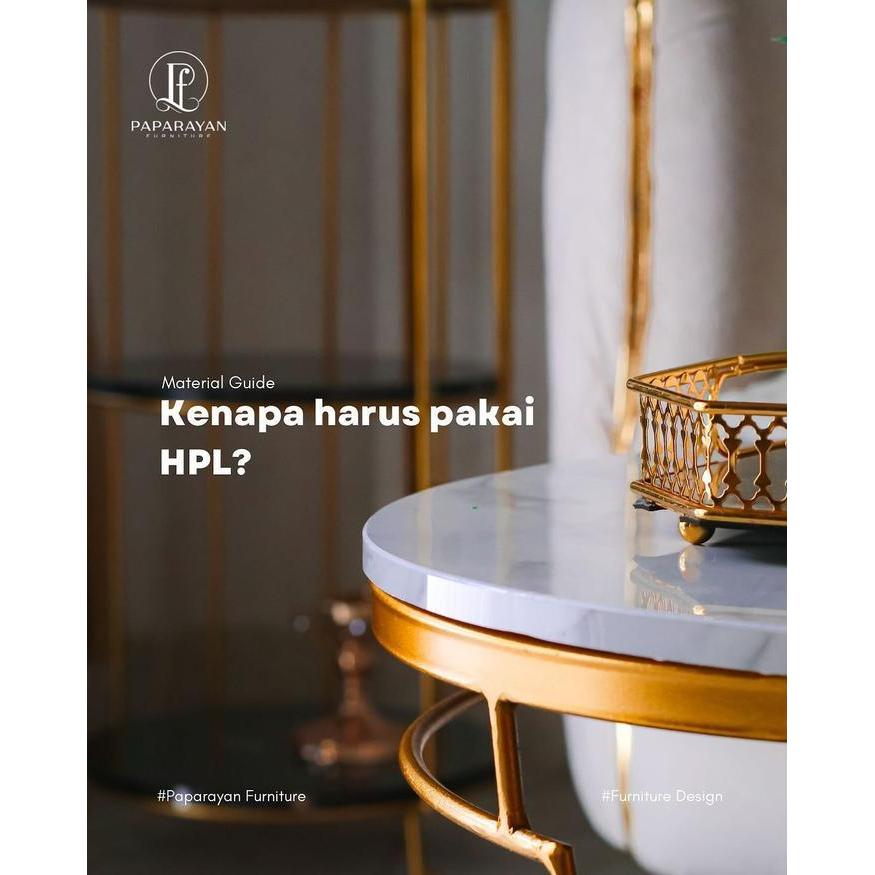 MEJA SUDUT MINIMALIS MEJA SAMPING BULAT MEWAH Besi Table Furniture Marmer